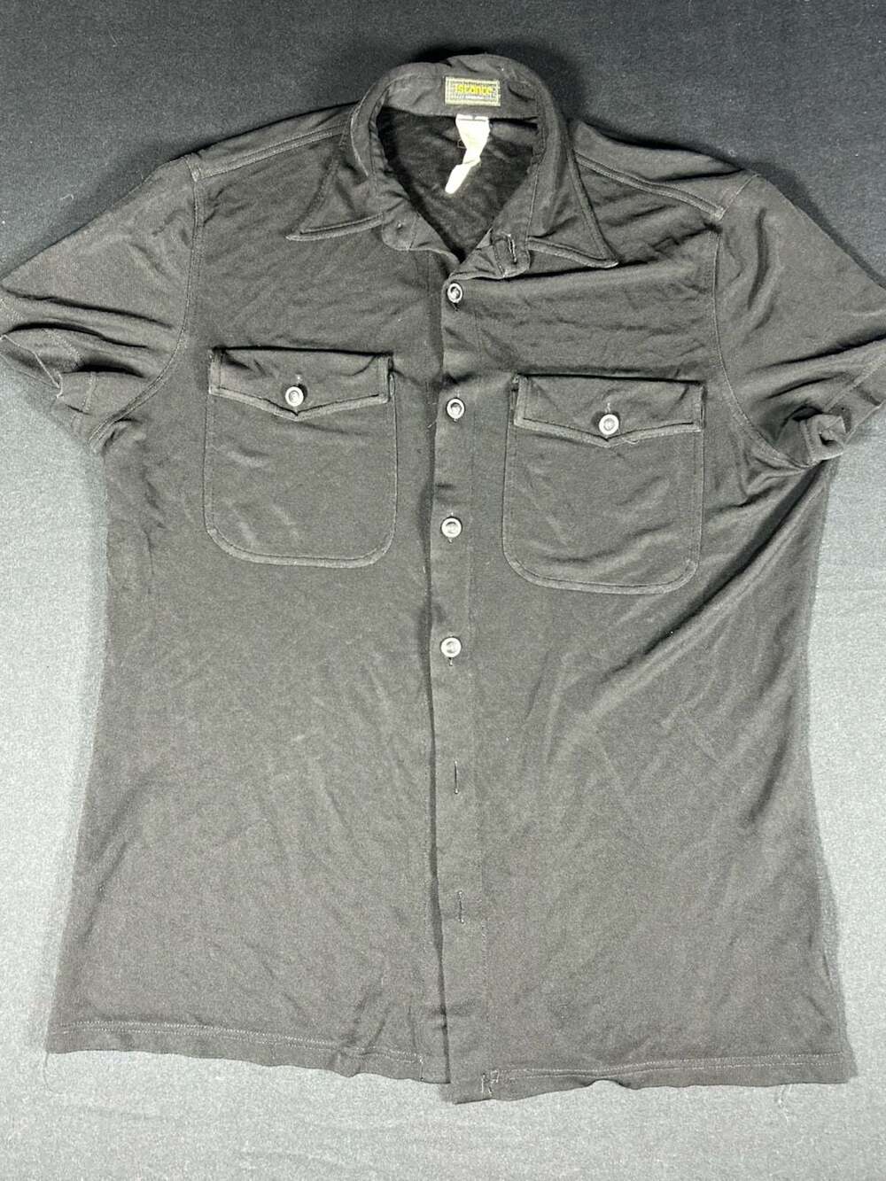 Istante By Versace Short Sleeve Button-Up Shirt Black